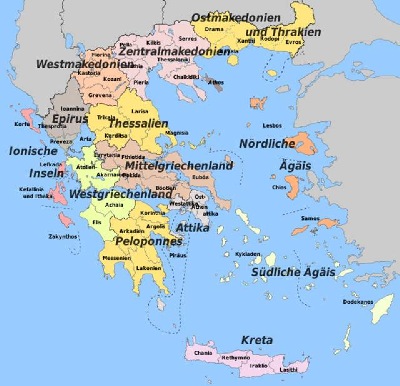 Griechenlands Verwaltungsbezirke